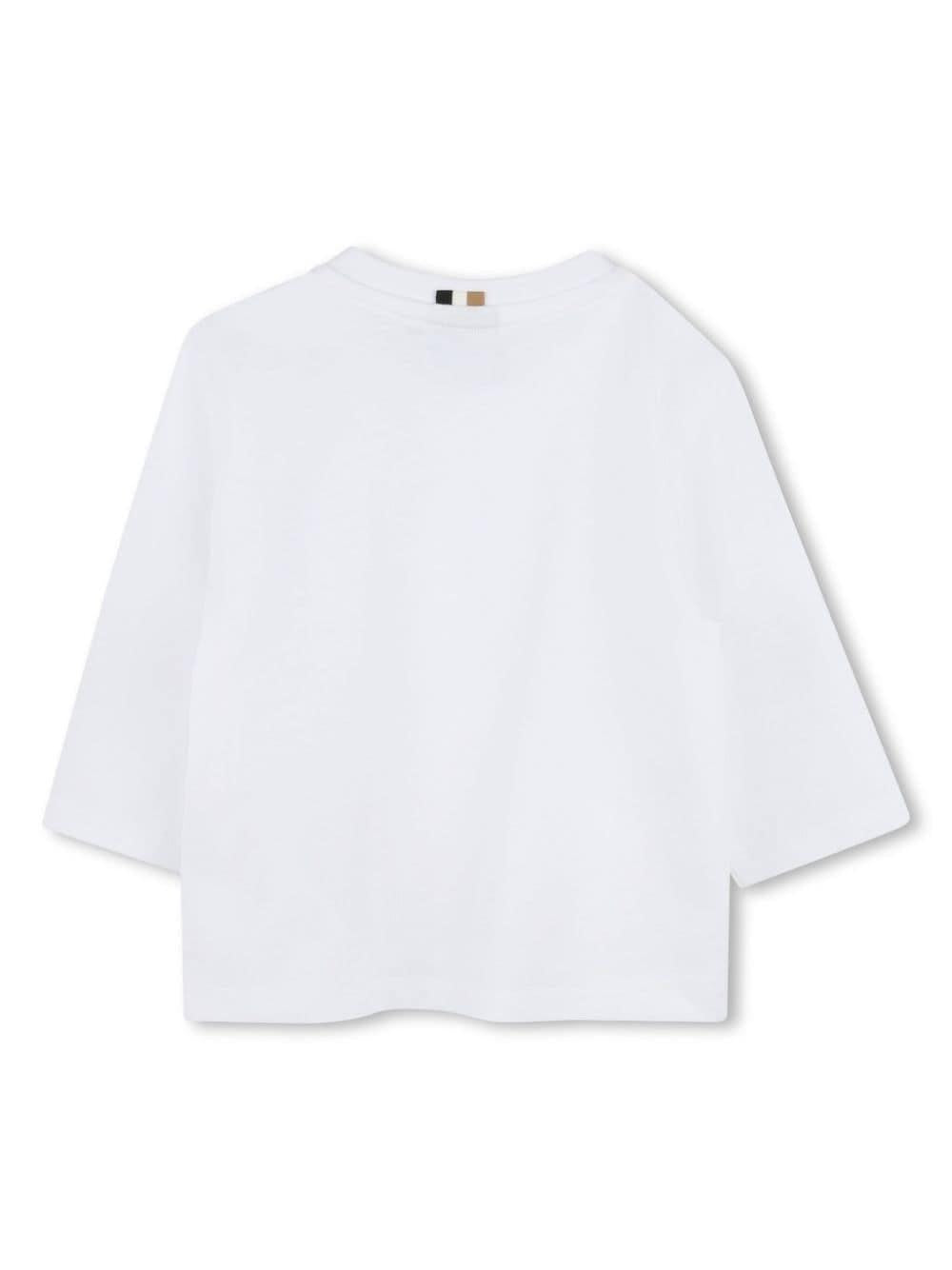 T-shirt bianco/blu per neonato