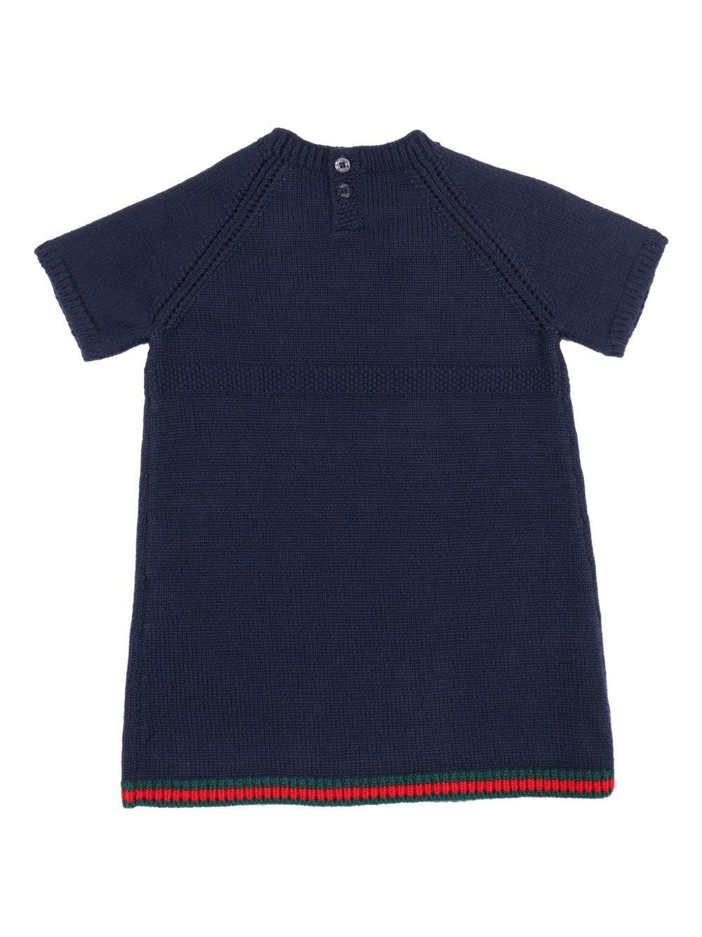 Abito blu navy per neoanta 828457XKE0C 4180 Gucci Kids 