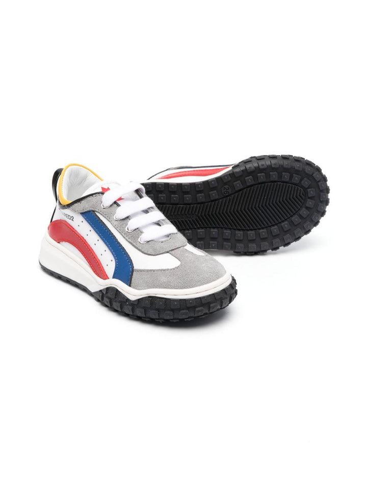 Sneakers bianche per bambino in pelle