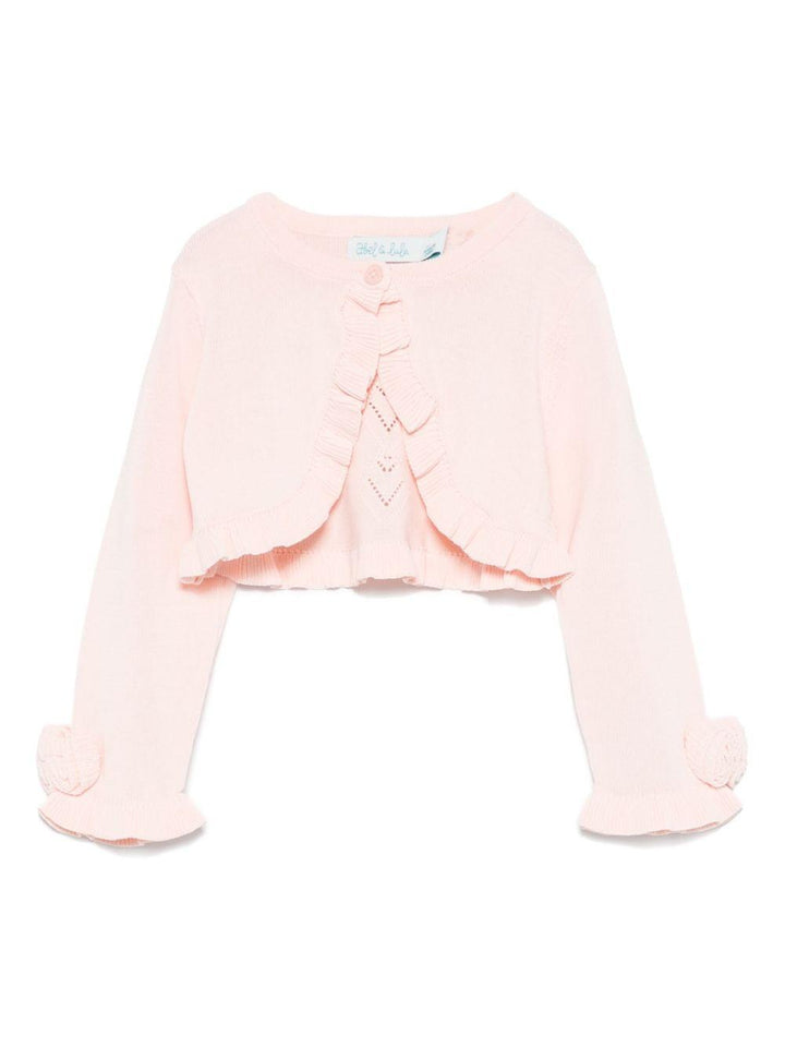 Cardigan rosa chiaro per neonata