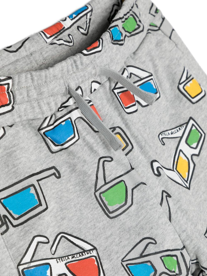 Gray Bermuda shorts for boys with print