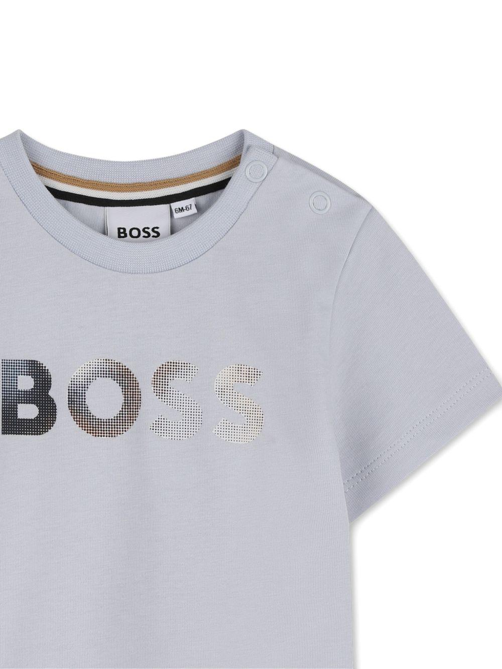 T-shirt grigio chiaro per neonato J52887 78K Boss Kids 