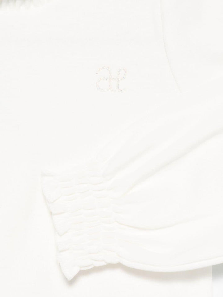 White T-shirt with logo for girls