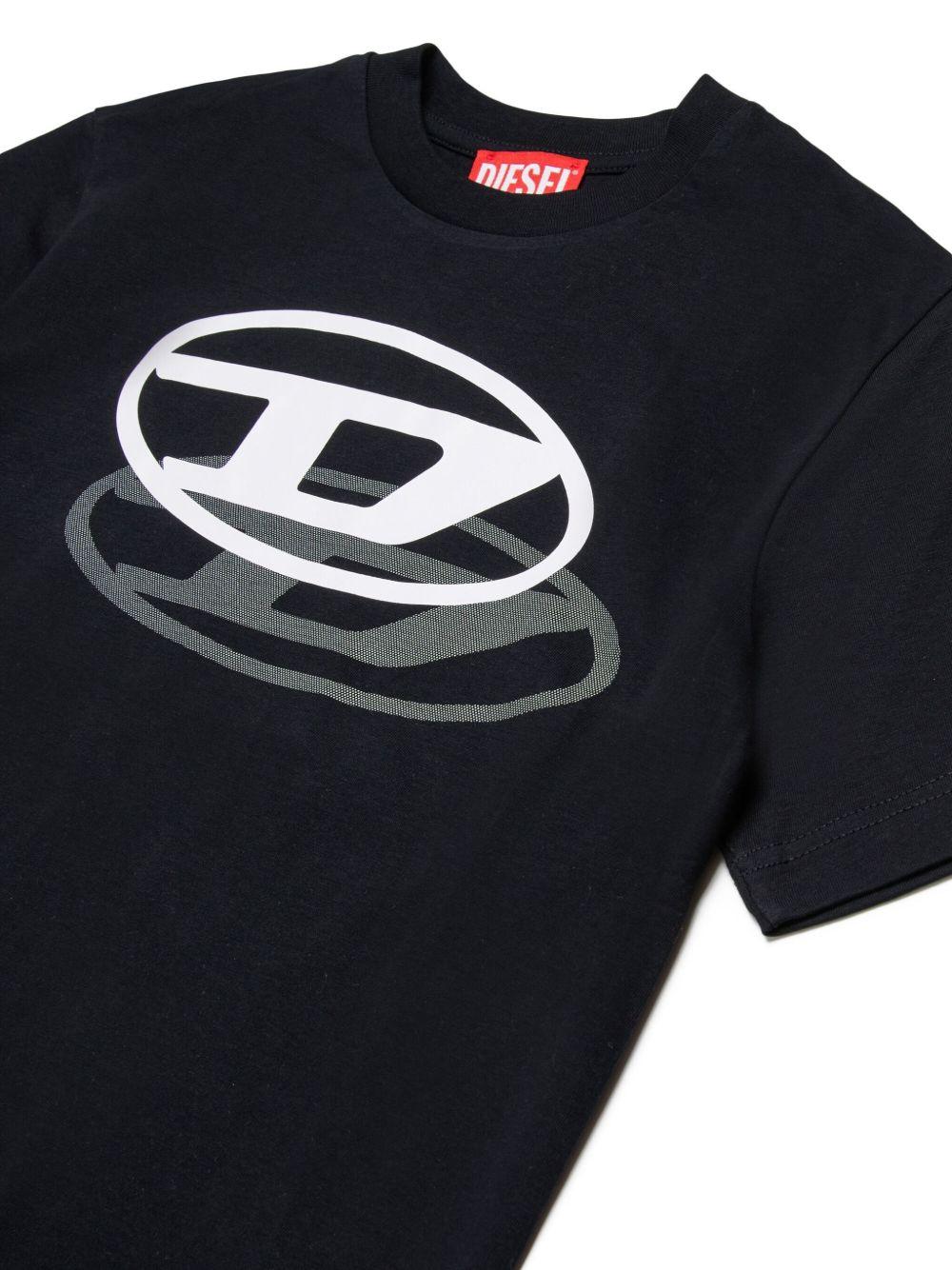 T-shirt nero per bambino J0260100YI9 K900 Diesel Kids 