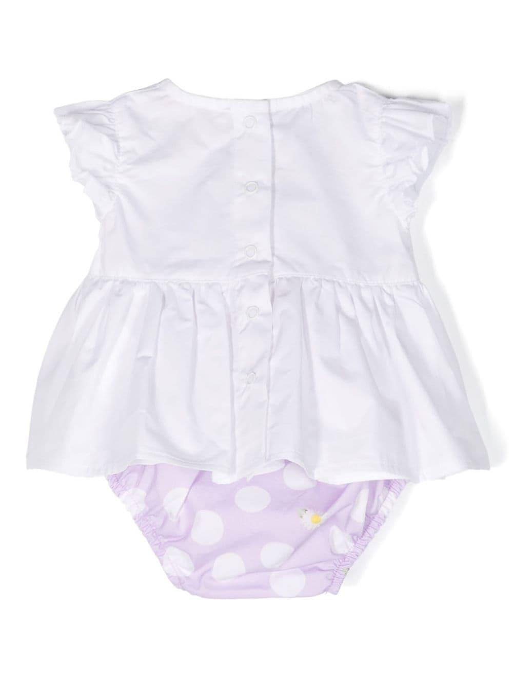 Abito bianco per neonata con fiori