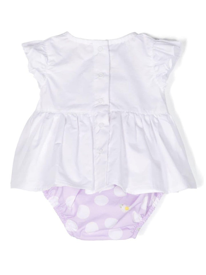 Abito bianco per neonata con fiori