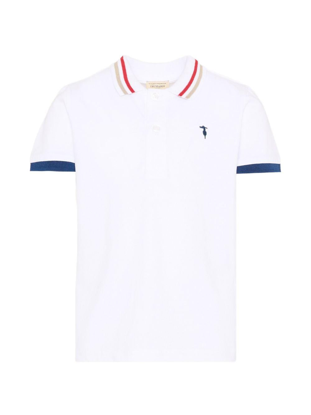 Polo bianca per bambino TIP26102POK WHI Trussardi Kids 