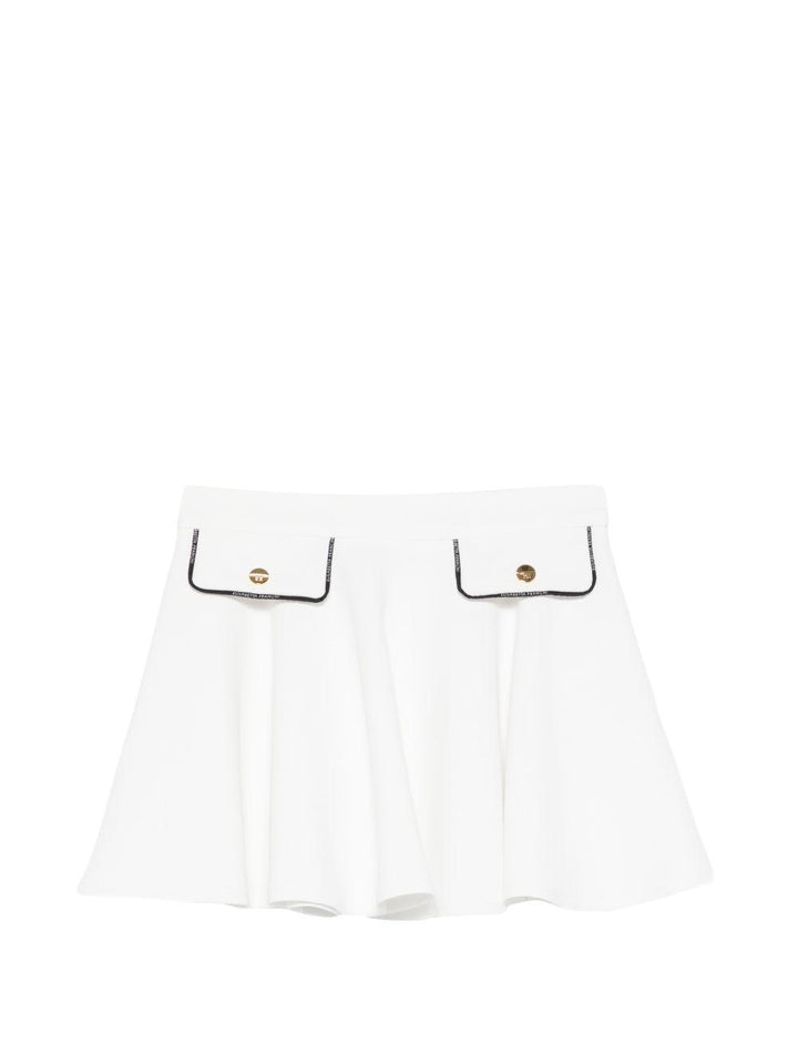 Gonna bianca per bambina EFGO2110GA022 0100 Elisabetta Franchi Kids 
