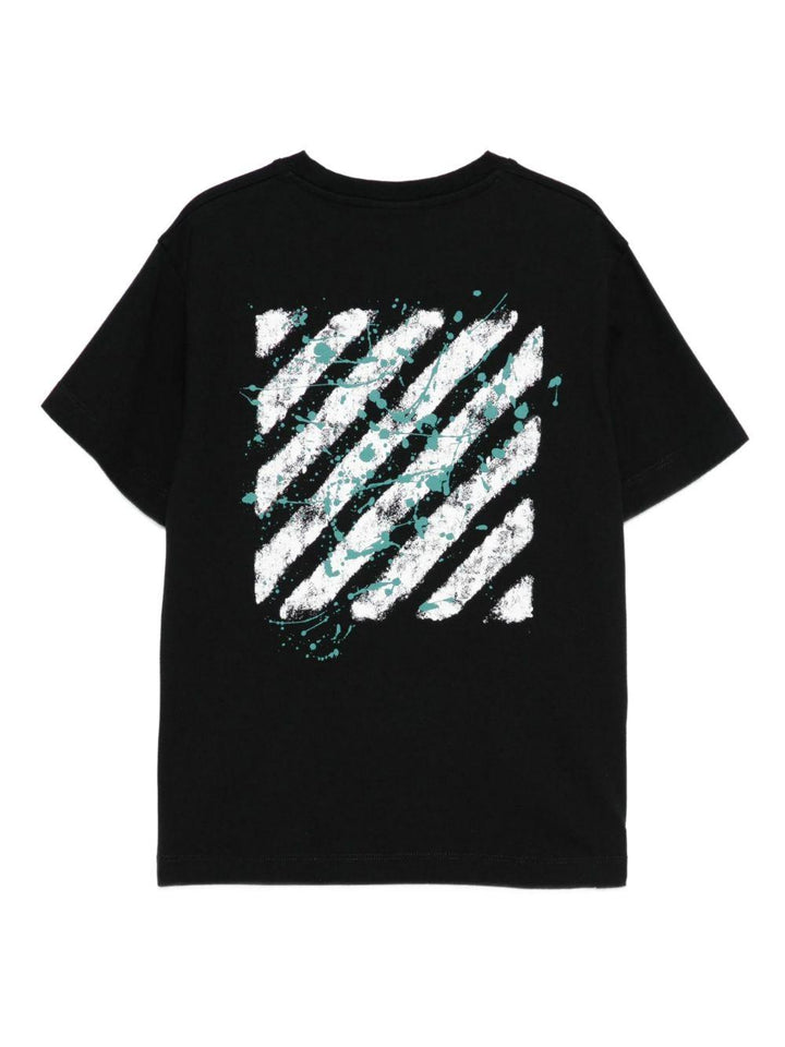 T-shirt nero per bambino OBAA002F25JER00A 1059 Off White Kids 