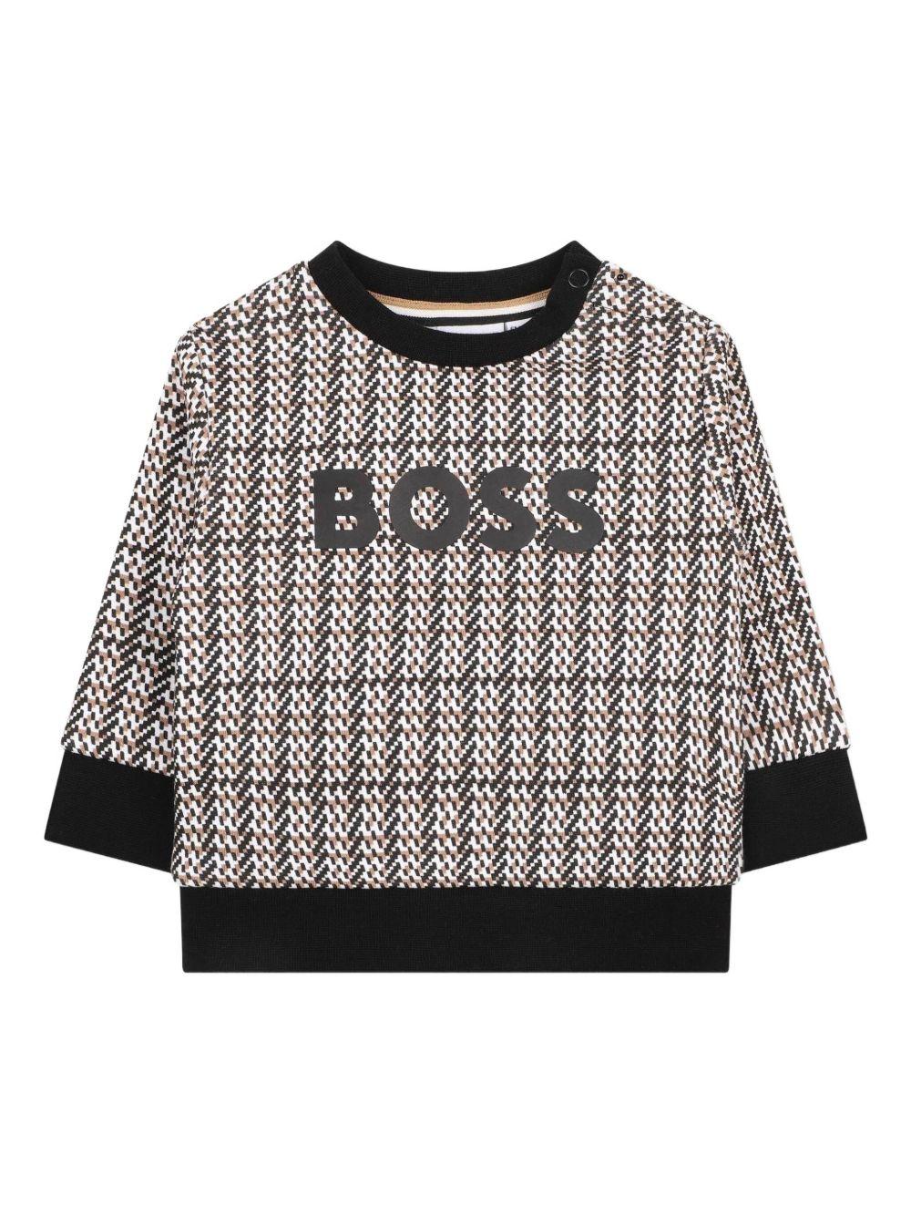Felpa grigio/marrone per neonato J52462 09B Boss Kids 