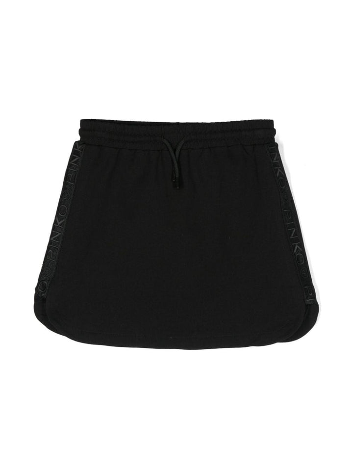 Black skirt for girls with logo