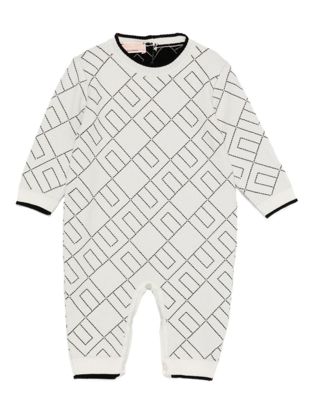 Tutina bianco sporco per neonata ENTU142CFL229 D759 Elisabetta Franchi Kids 