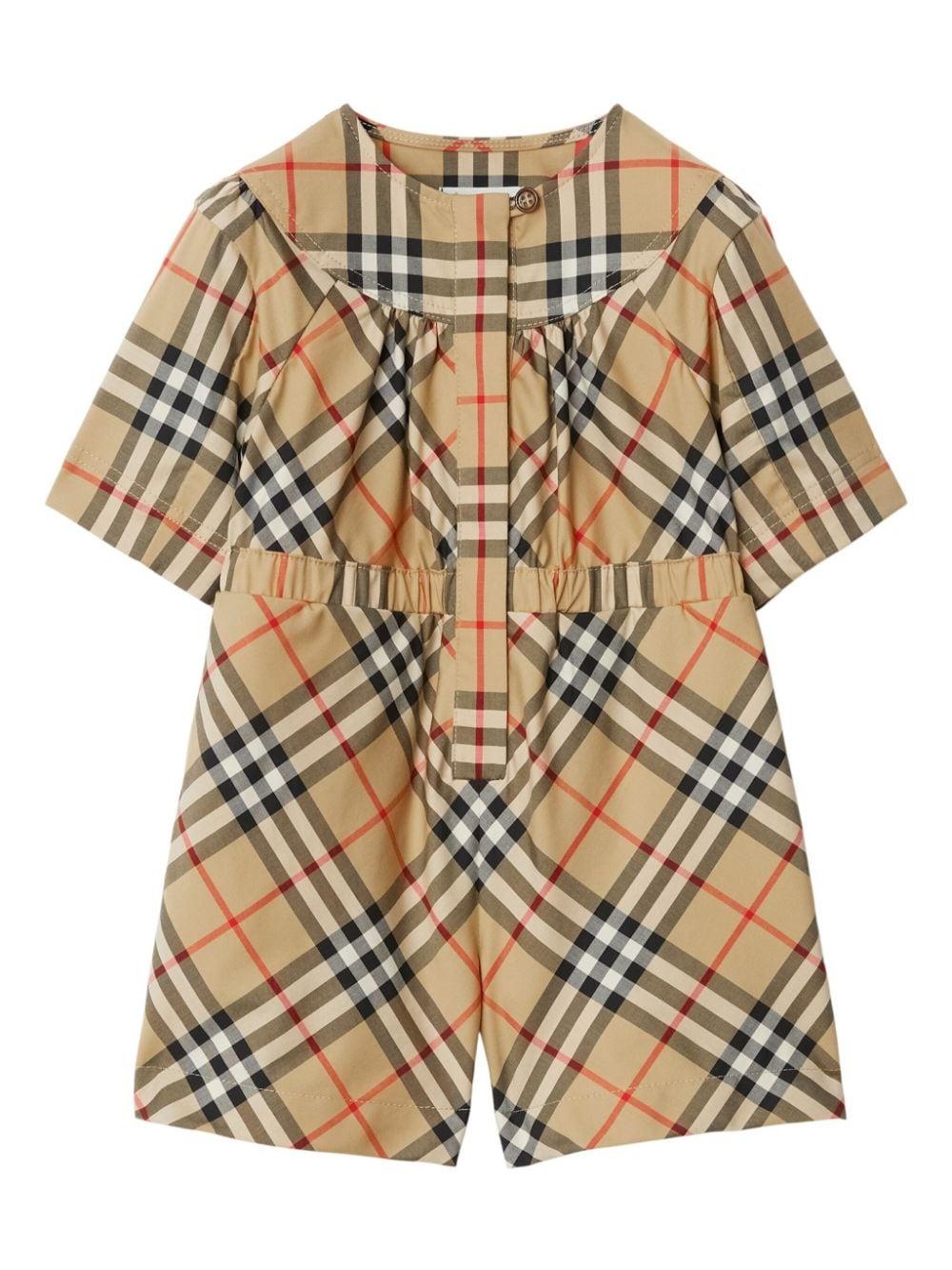 Pagliaccetto beige per neonata 8078646 A7028 Burberry Kids 