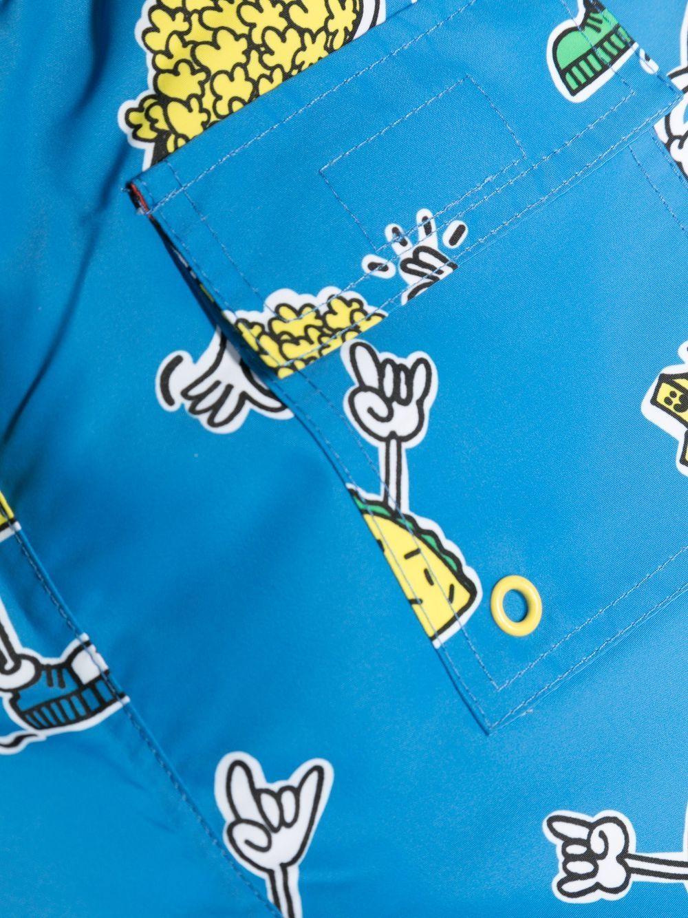 Costume blu per bambino con stampa