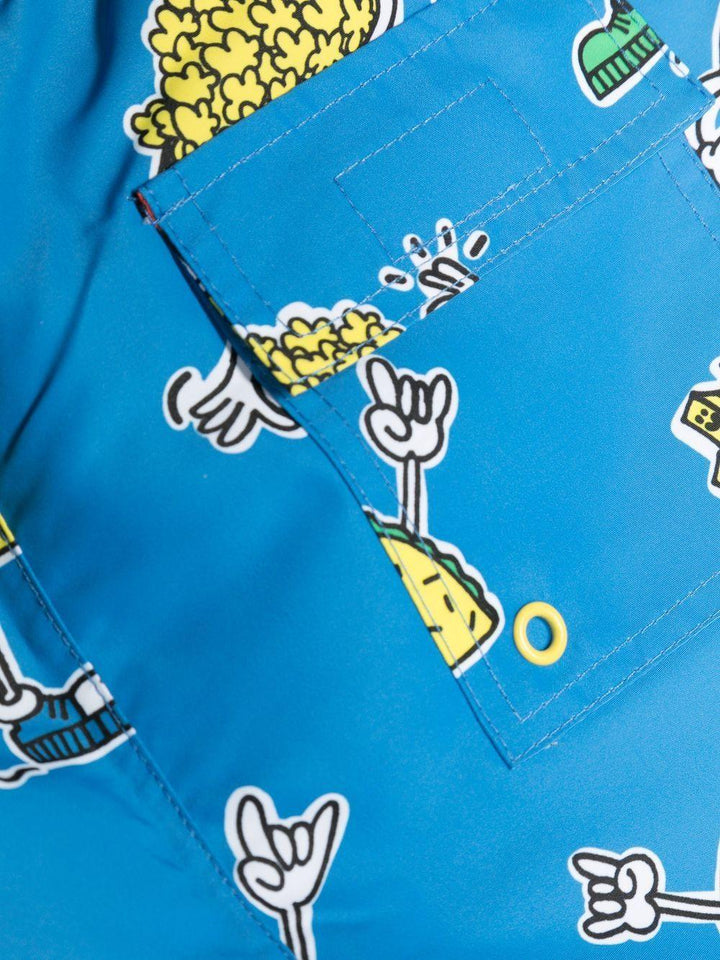 Costume blu per bambino con stampa