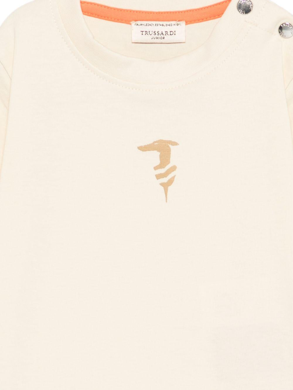 T-shirt beige per neonato TIP26048TS BEINEW Trussardi Kids 
