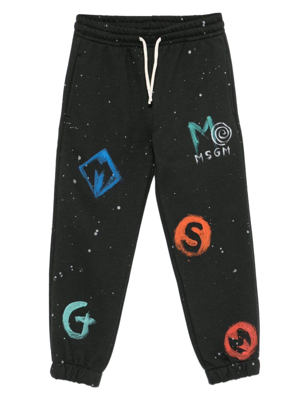 Pantalone nero per bambino F5MSJBFP252 MS040 Msgm Kids 
