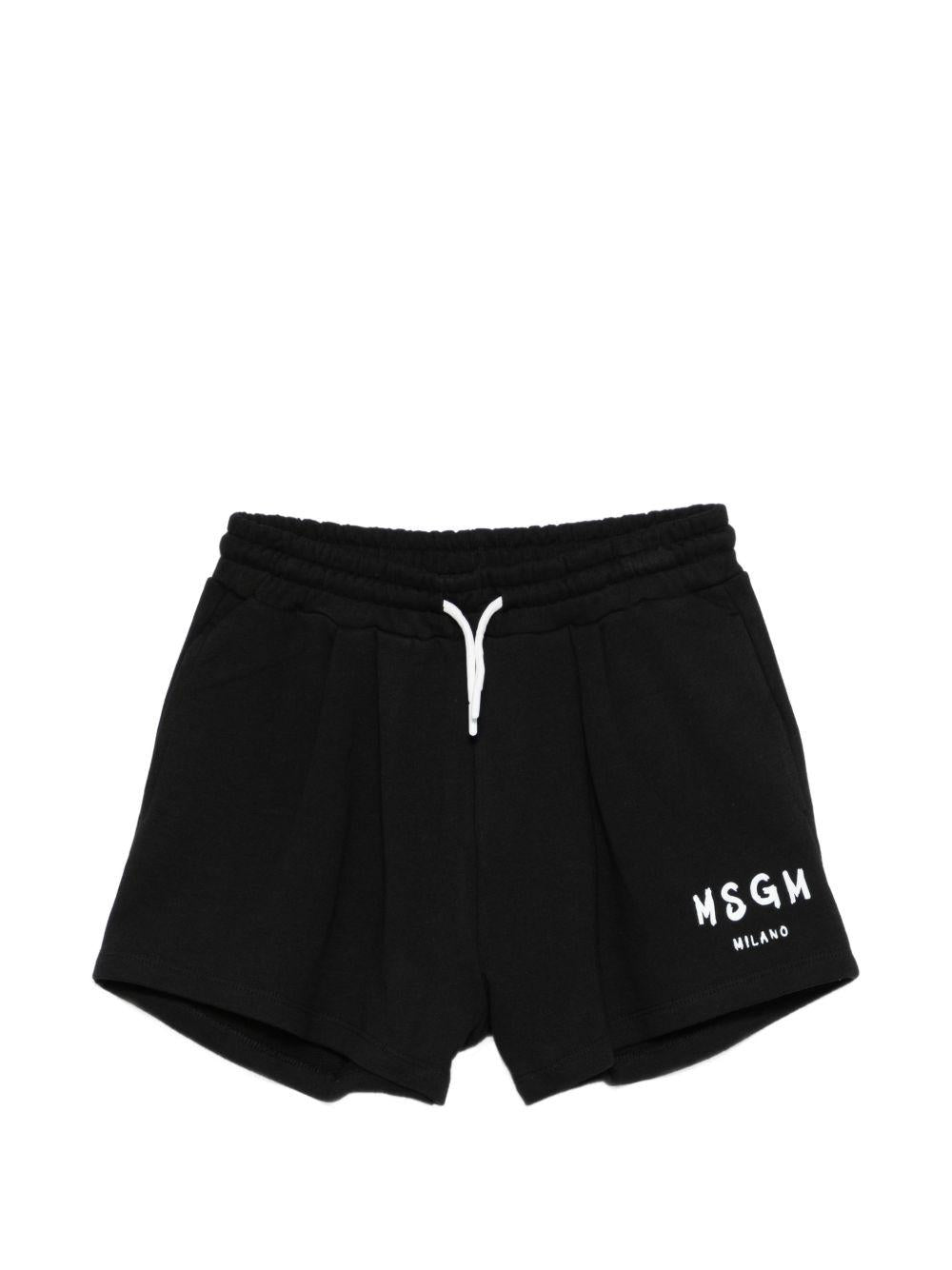 Bermuda nera per bambina S6MSJGSH066 110 Msgm Kids 