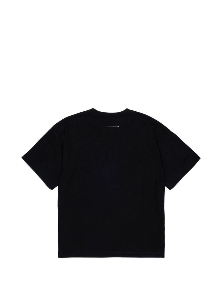 T-shirt nero per bambino M61117MM02Y M6900 MM6 Kids 