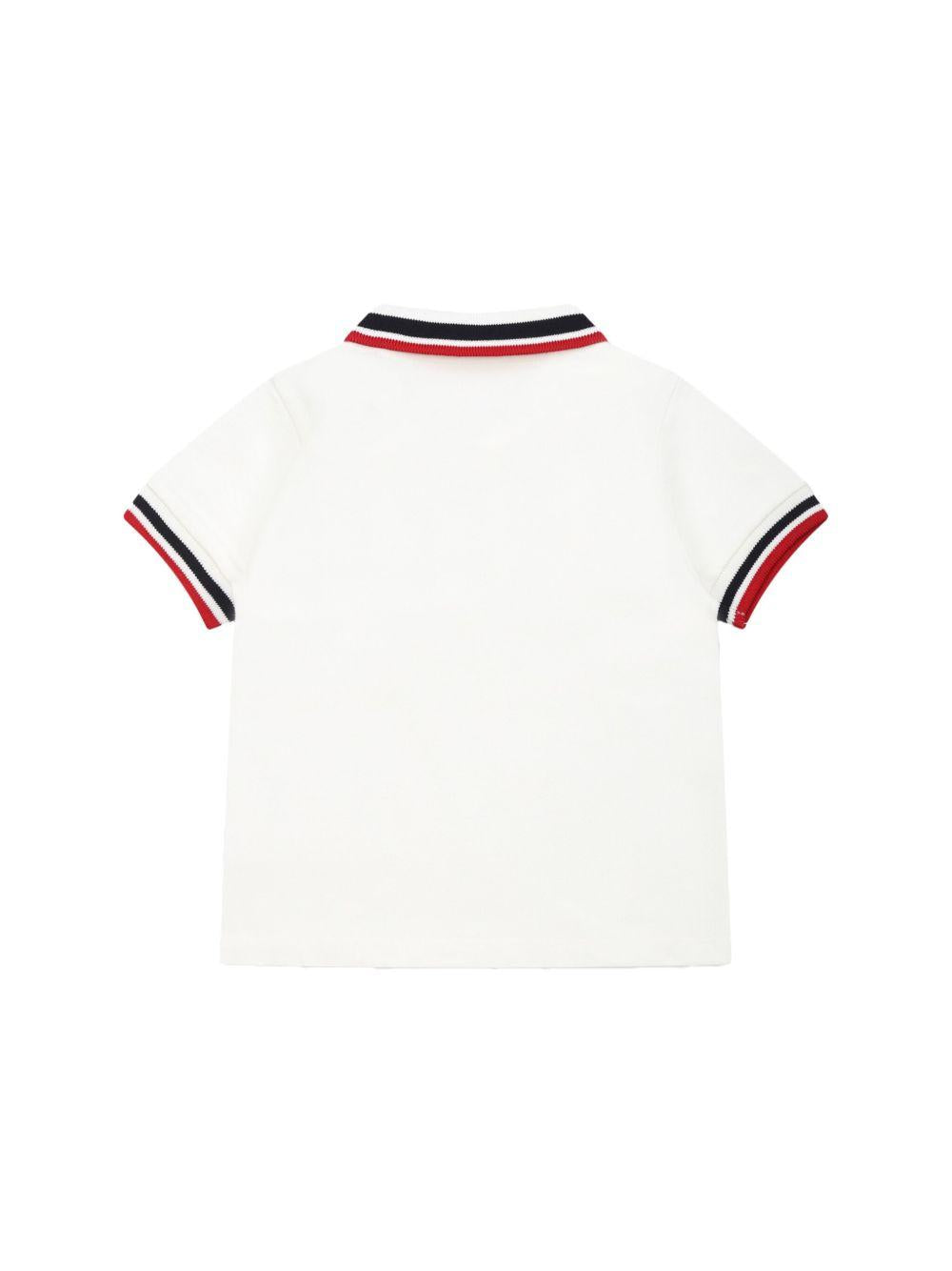 Polo bianco per neonato 9518A000028496F 034 Moncler Kids 