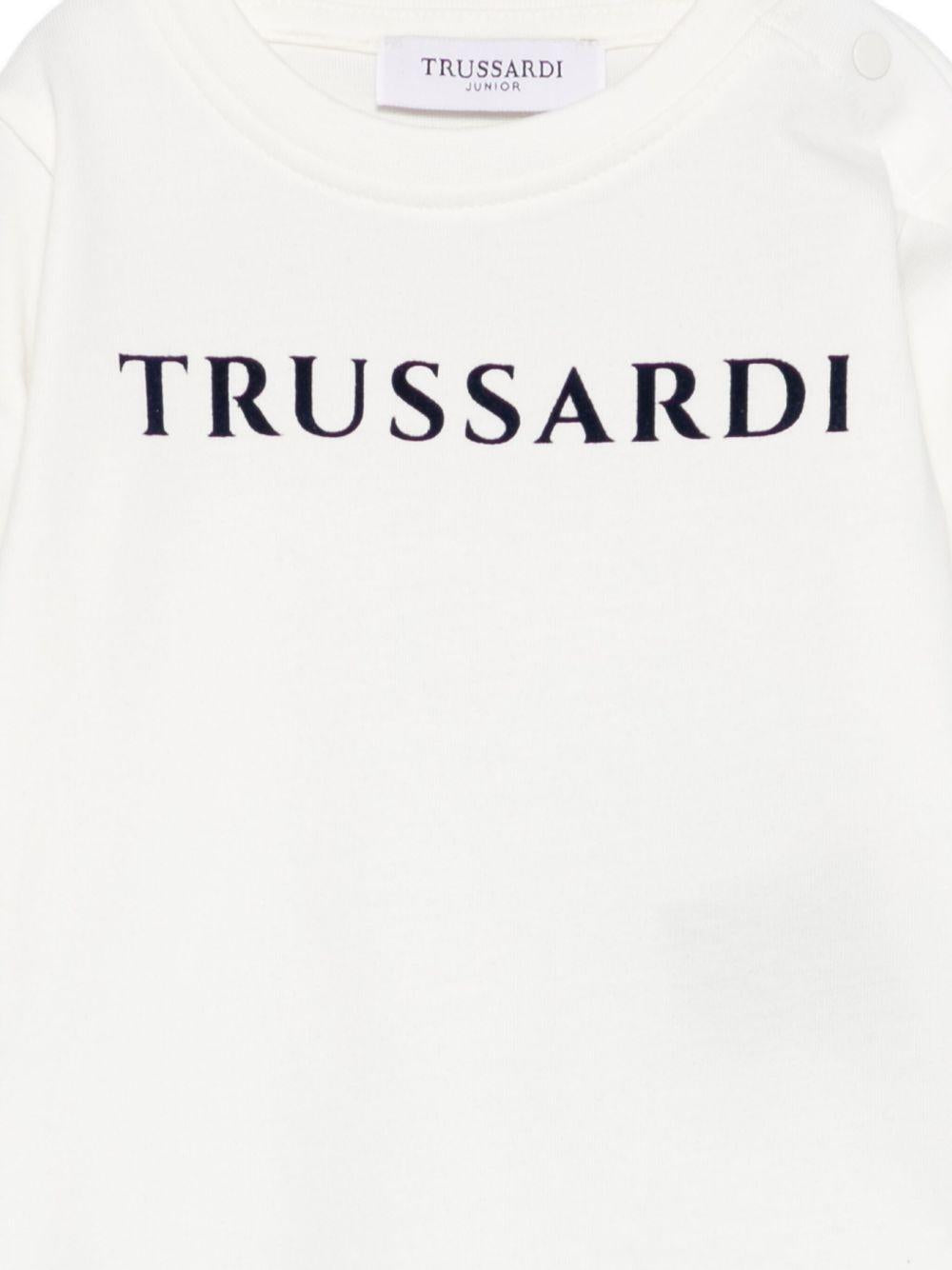 T-shirt bianca per neonato<BR/><BR/> TIA25017TS O-W Trussardi Kids 