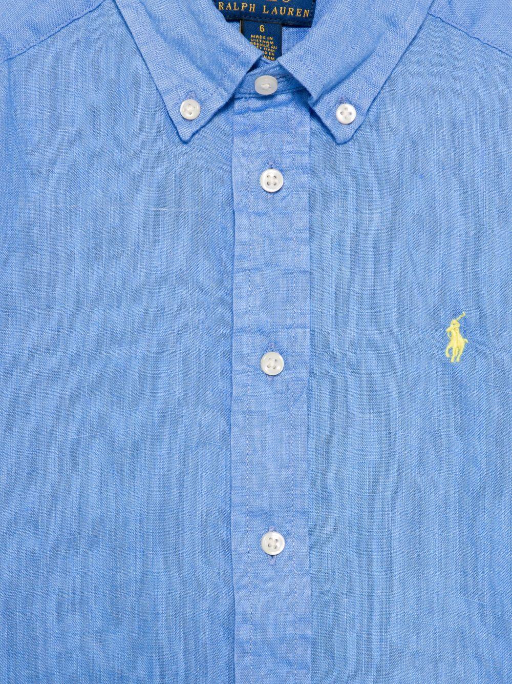 Camicia blu fiordaliso per bambino