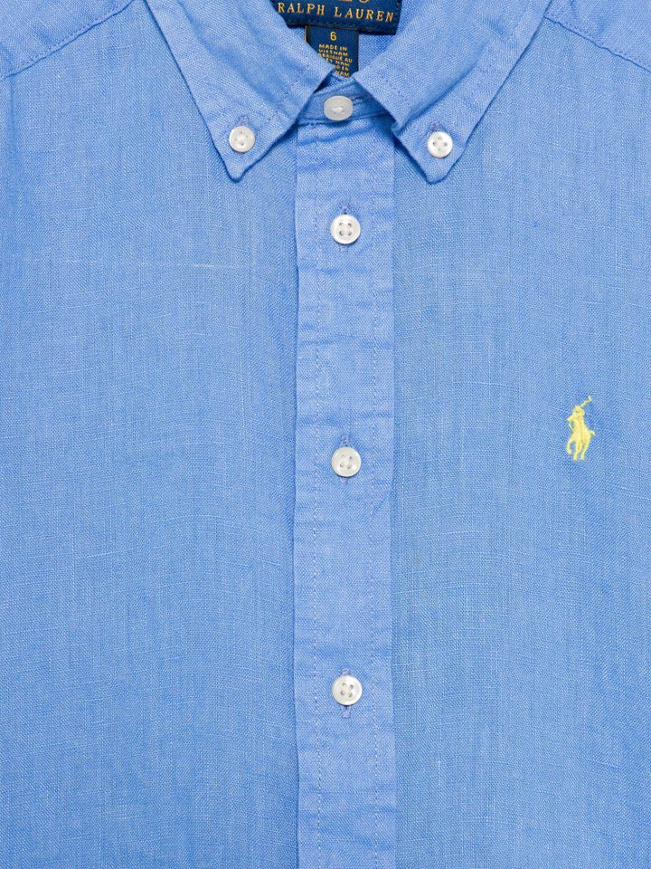 Camicia blu fiordaliso per bambino