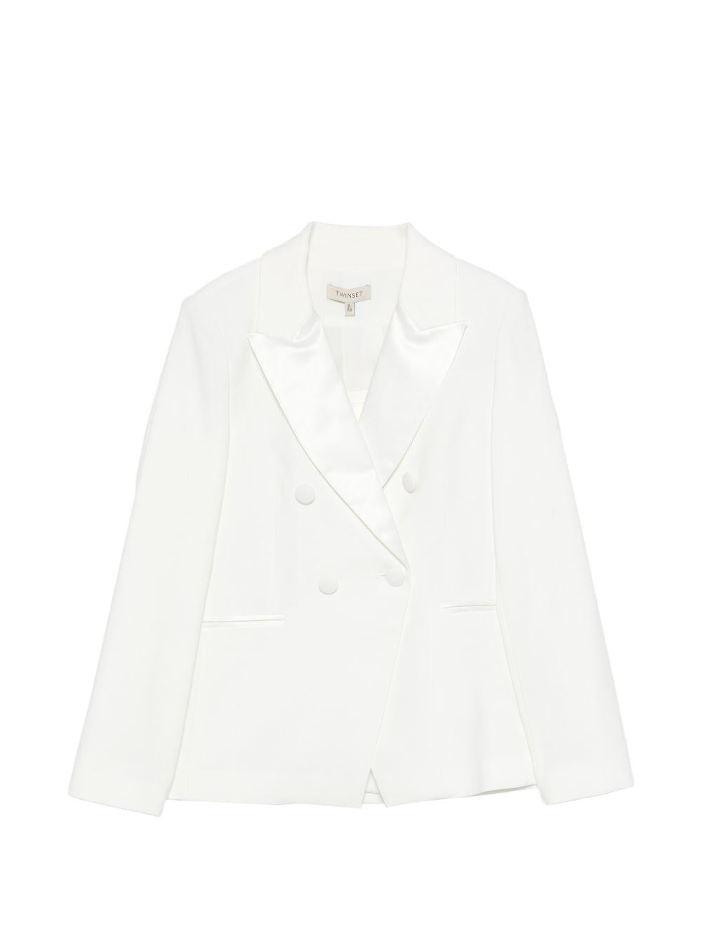 Blazer bianco per bambina 261GJ2Q55 00526 Twin Set 