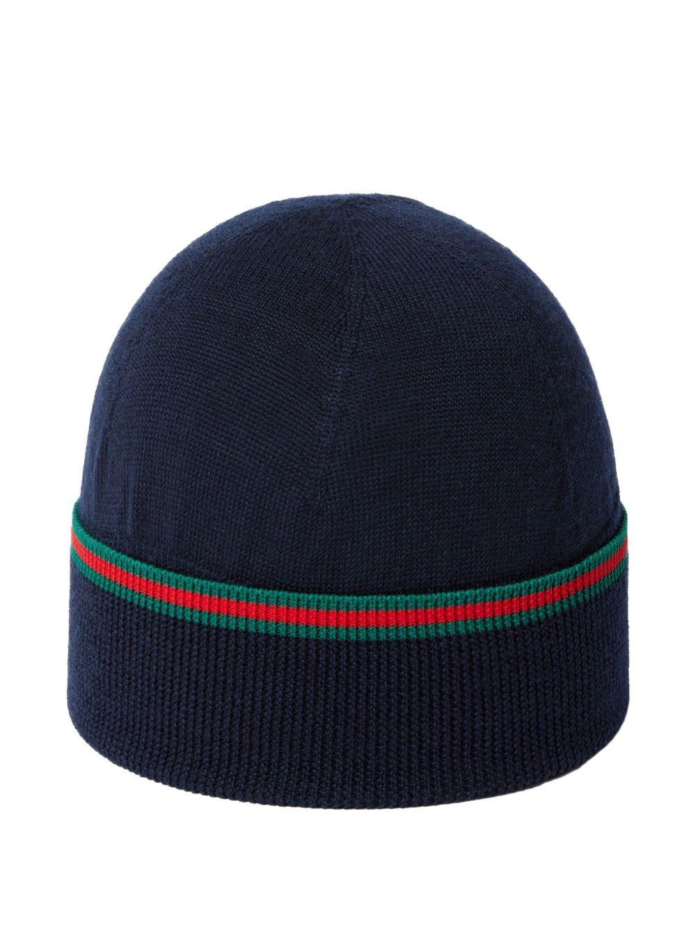 Cappello blu navy per neonato 8289153K206 4166 Gucci Kids 