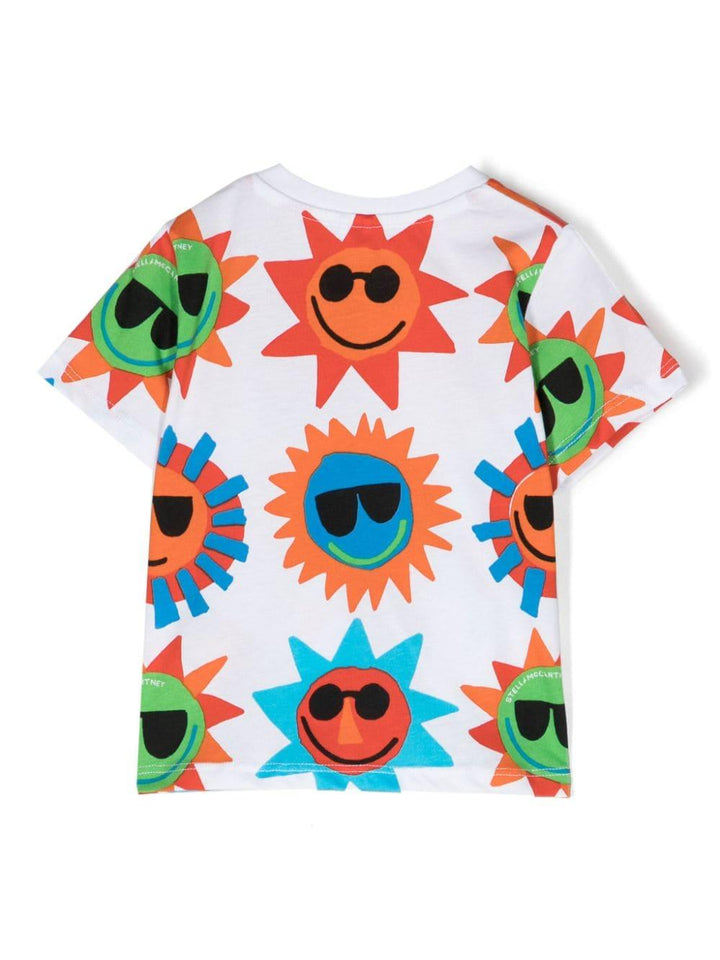 White t-shirt for newborns with print