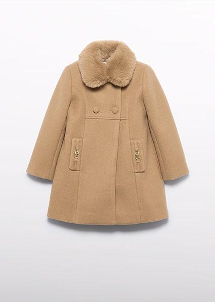 Cappotto marrone chiaro per bambina 5846 094 Abel & Lula 