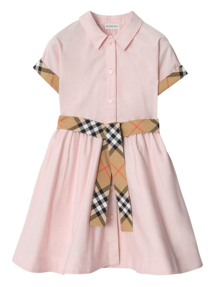 Abito rosa chiaro per bambina 8117379 A1439 Burberry Kids 