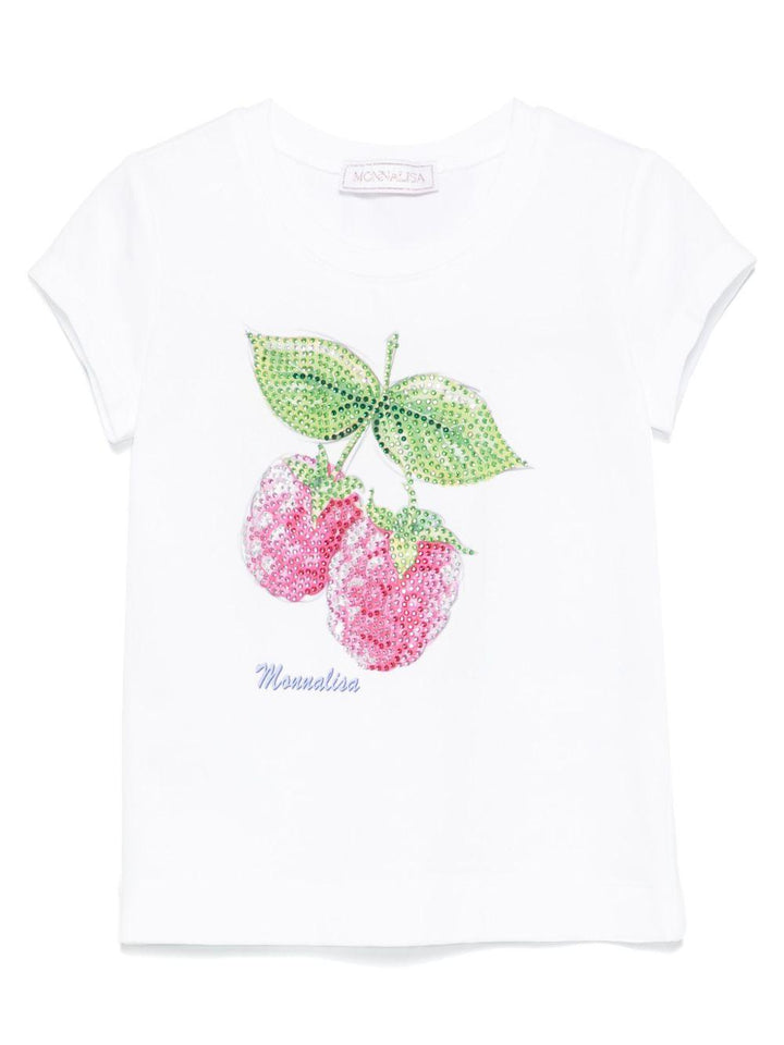 T-shirt bianca per bambina