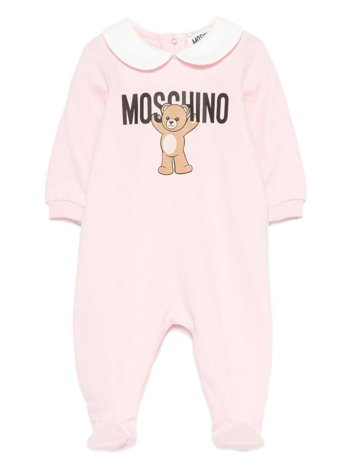 Tutina rosa chiaro per neonata MXY037LCA40 50209 Moschino Kids 