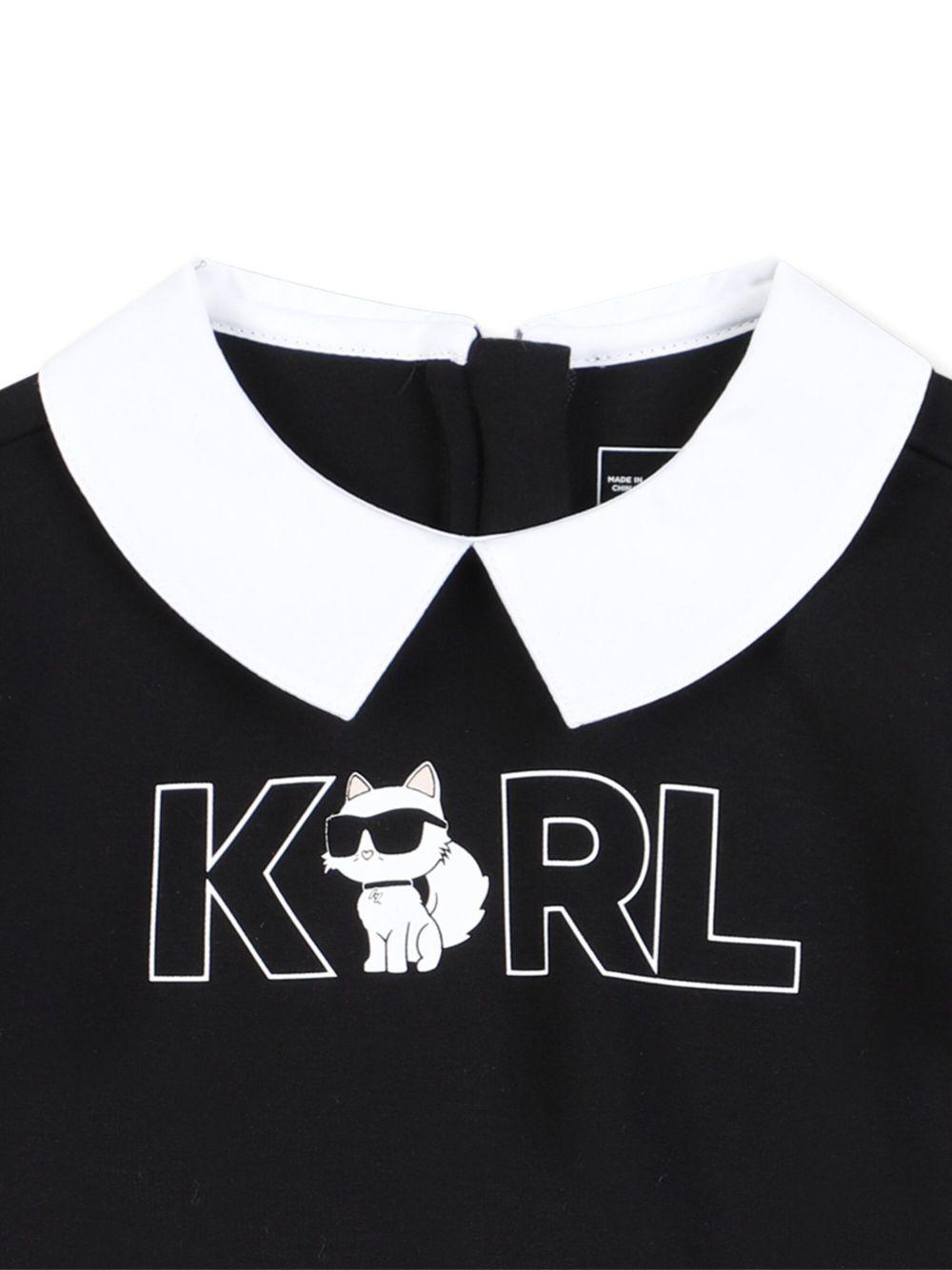 Abito nero per neonata Z30653 M41 Karl Lagerfeld Kids 