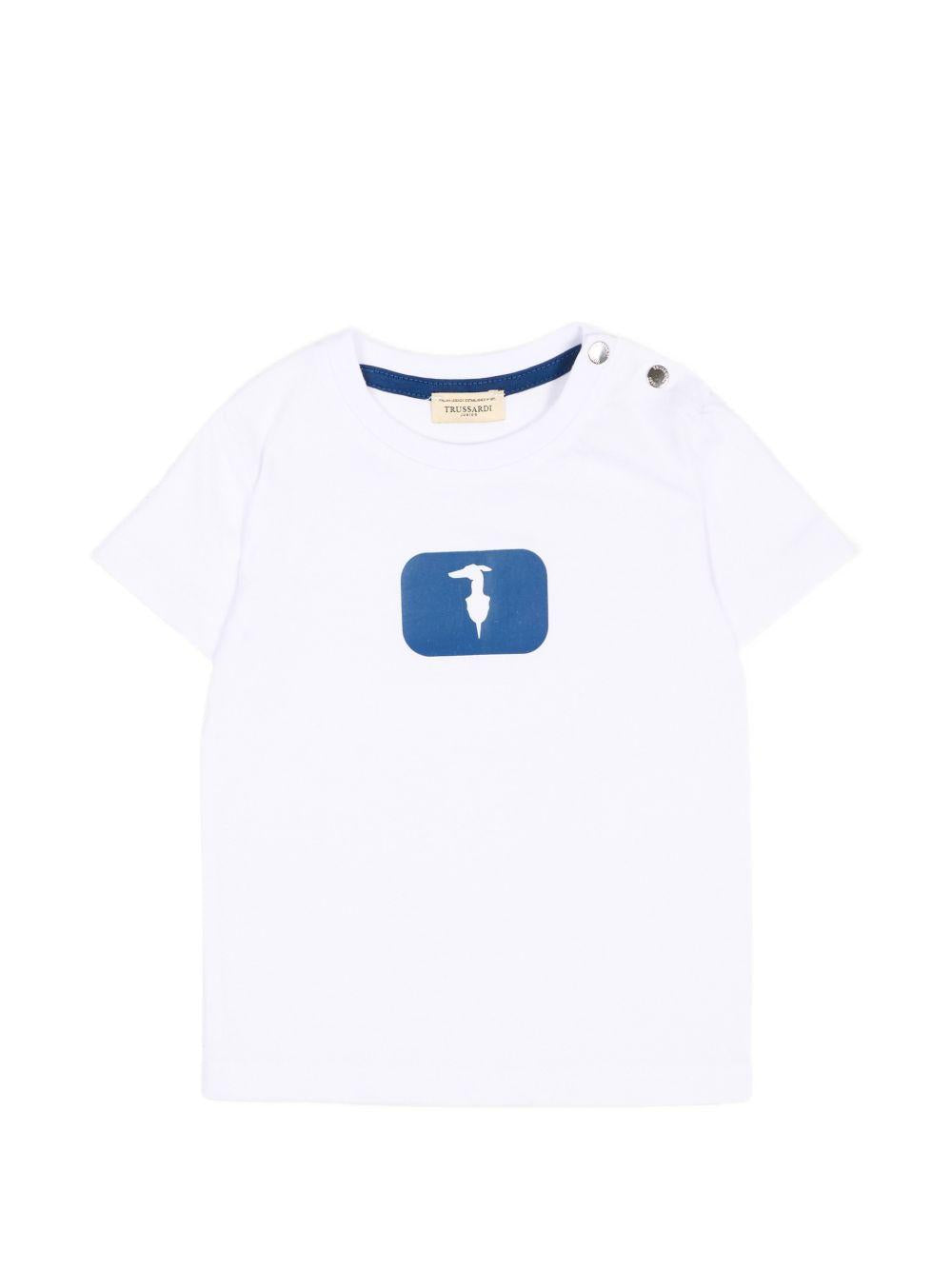T-shirt bianco per neonato TIP26093TS WHI Trussardi Kids 