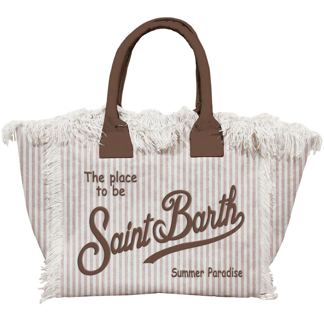 Borsa bianca/marrone per bambina COL0001 03450L MC2 Saint Barth Kids 