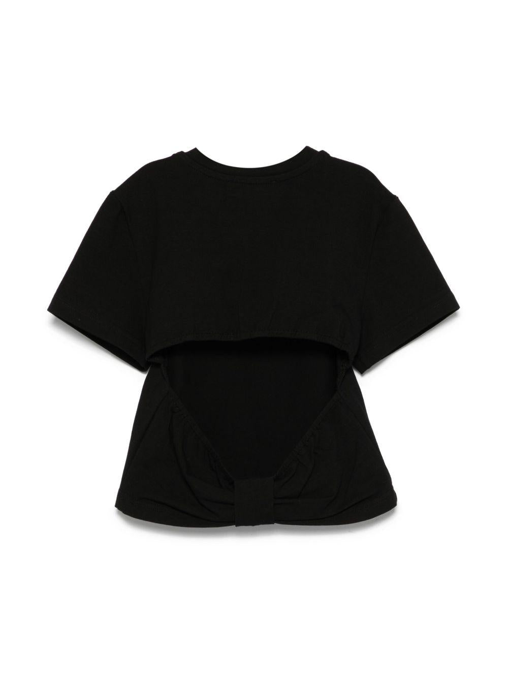 T-shirt nera per bambina