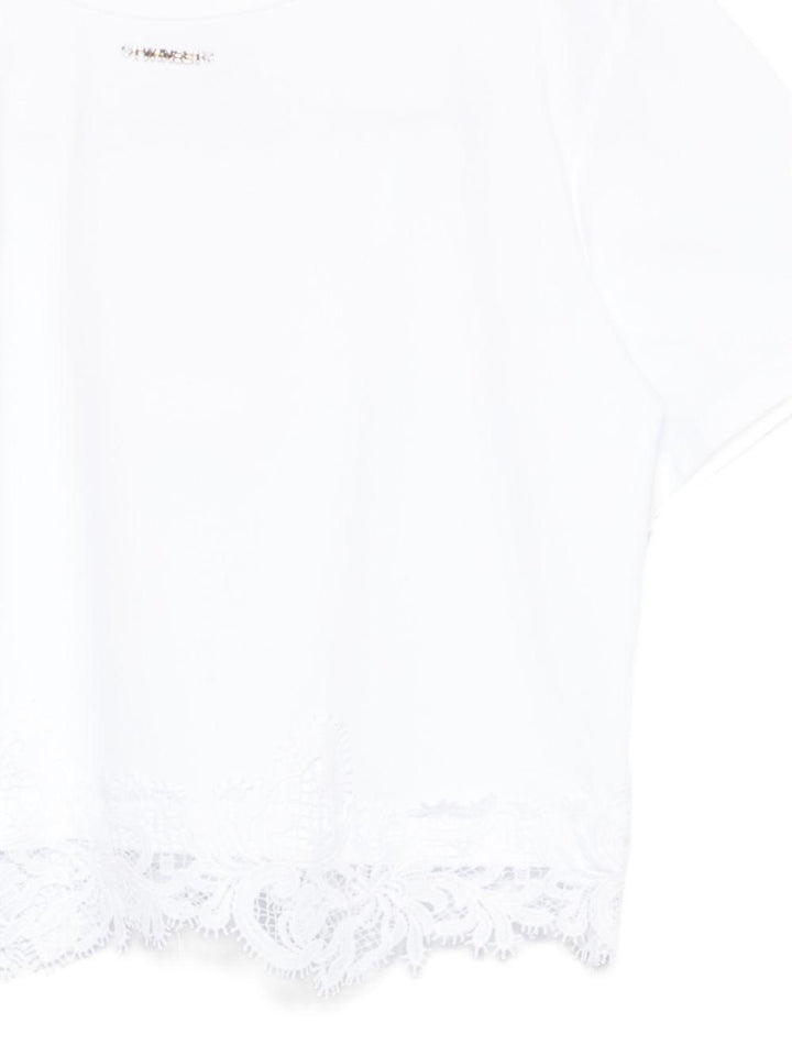 T-shirt bianca per bambina 261GJ2090 00526 Twin Set 