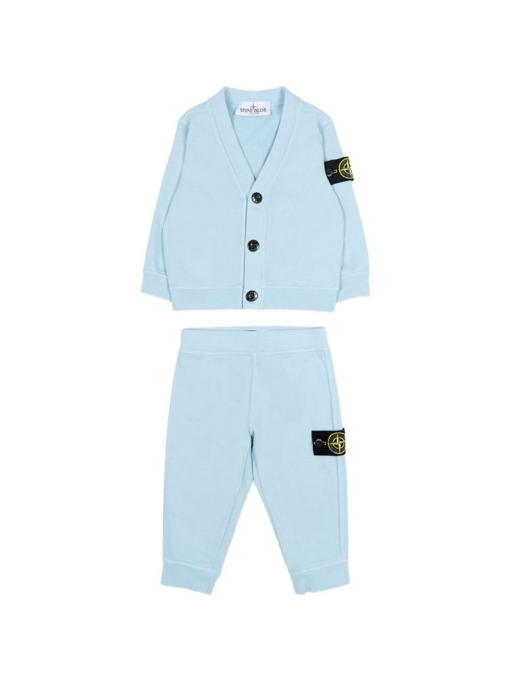 Completo azzurro per neonato 6M200001S0917 V0041 Stone Island Kids 