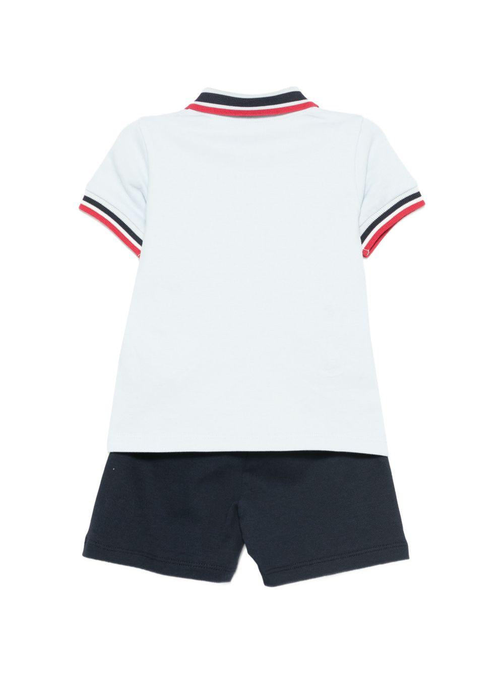 Completo bianco/blu navy per neonato 9518M000158496F F77 Moncler Kids 