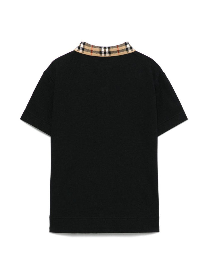 Polo nera per bambino 8105570 A1189 Burberry Kids 