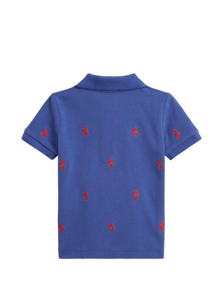 Polo blu/rosso per neonato 320882605 500 Ralph Lauren Kids 