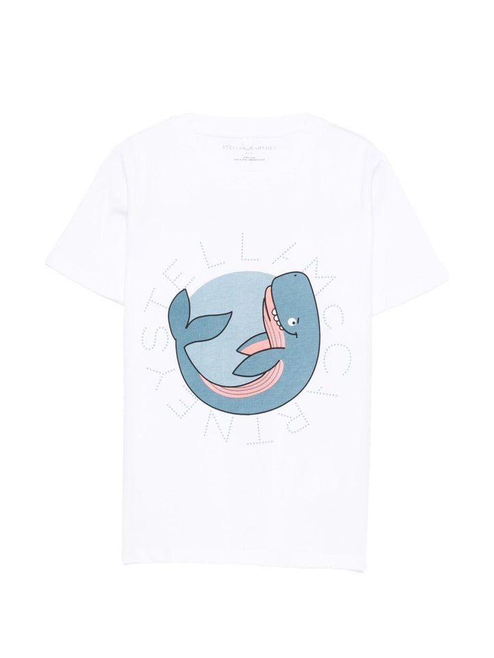 T-shirt bianca per bambino TY8Q61Z0434 100 Stella McCartney Kids 