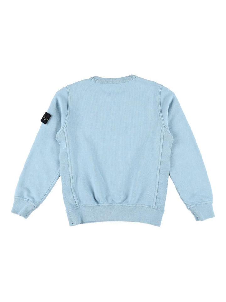 Felpa celeste per bambino 66100001S0A20 V004A Stone Island Kids 