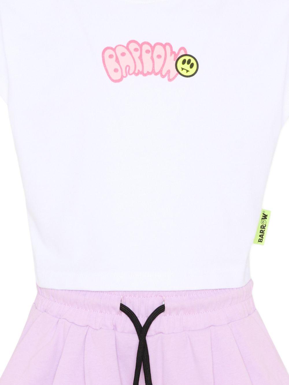 Completo bianco/rosa per bambina S6BKJGTR029 002/01 Barrow Kids 