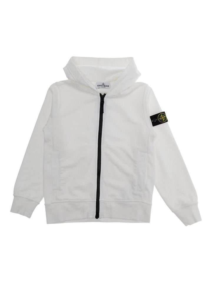Felpa bianca per bambino 66100004S0040 V0001 Stone Island Kids 