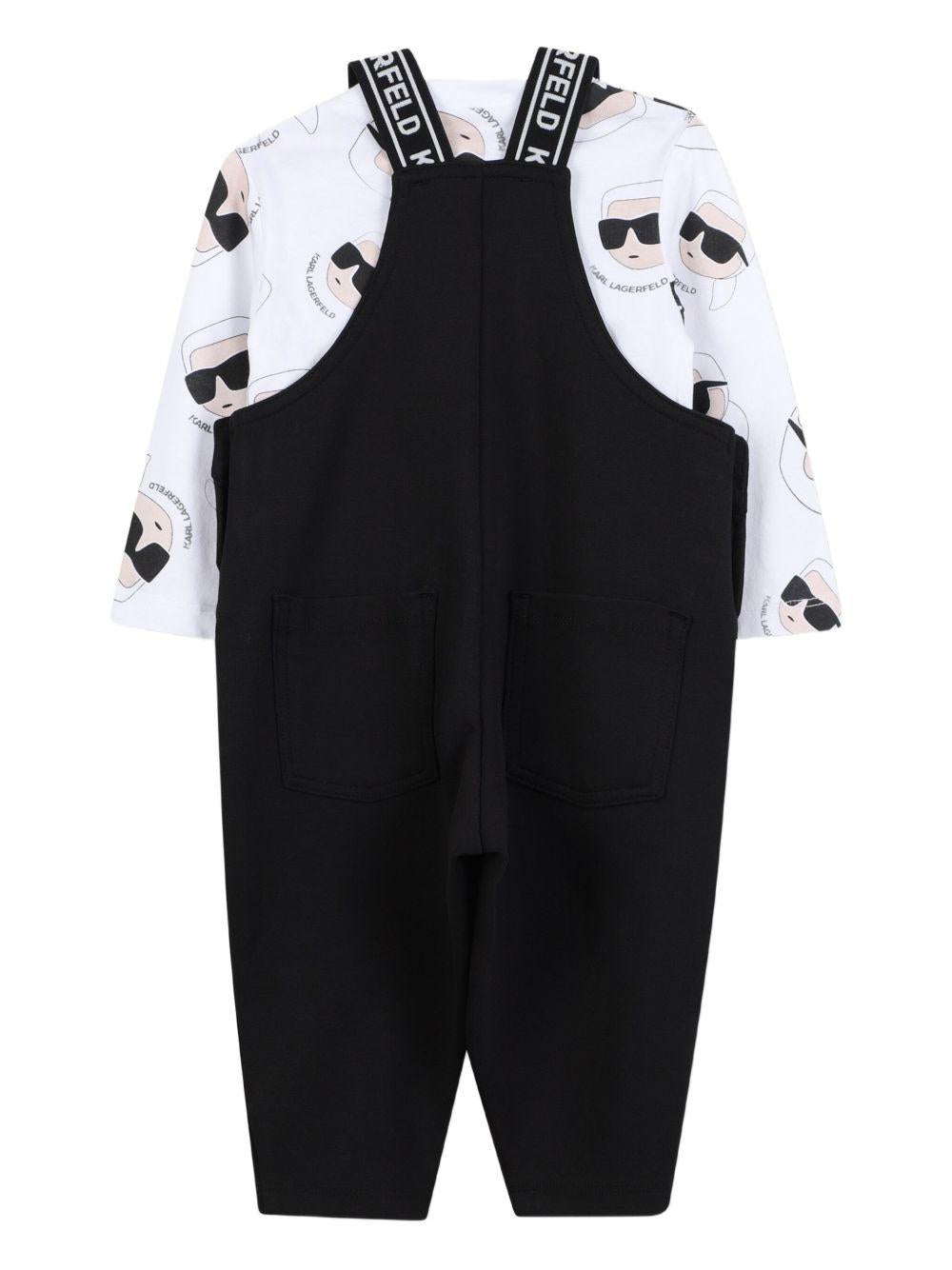 Completo nero/bianco per neonato Z30664 09B Karl Lagerfeld Kids 