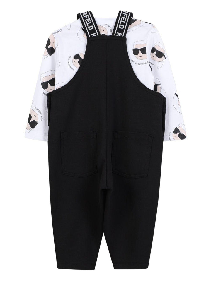 Completo nero/bianco per neonato Z30664 09B Karl Lagerfeld Kids 