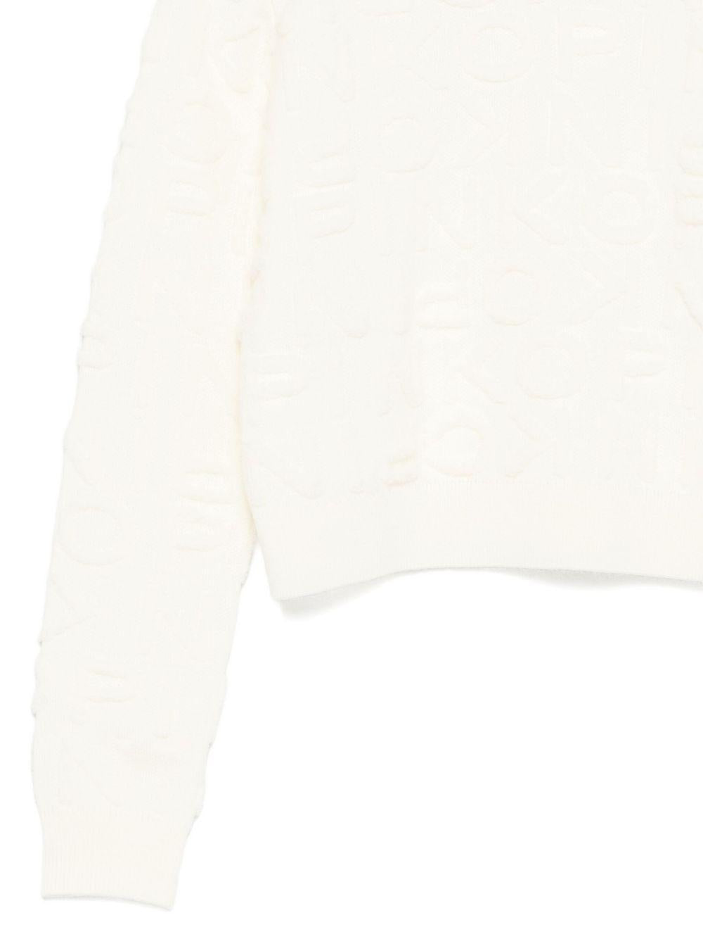 Maglione bianco per bambina KFMA013CFL083 B000 Pinko Kids 